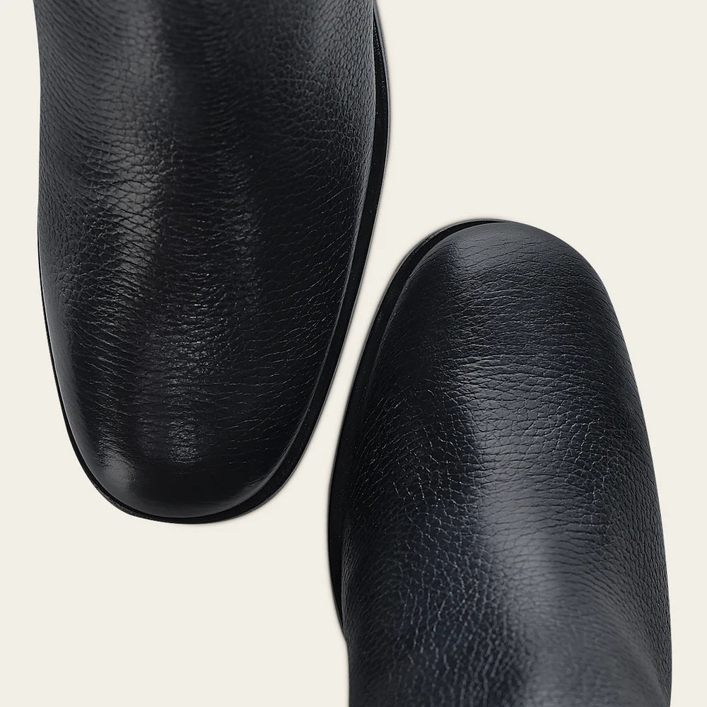 405VNTS - Franco Cuadra black deer leather strap ankle boots for women