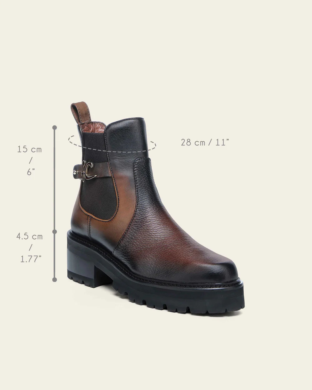 41WVNTV - Franco Cuadra honey casual fashion deer leather combat boots for women