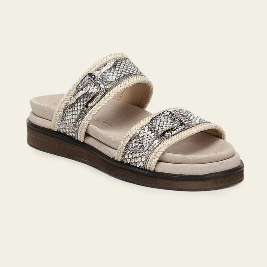 44SPMPM - Cuadra Beige Python Sandals for Women