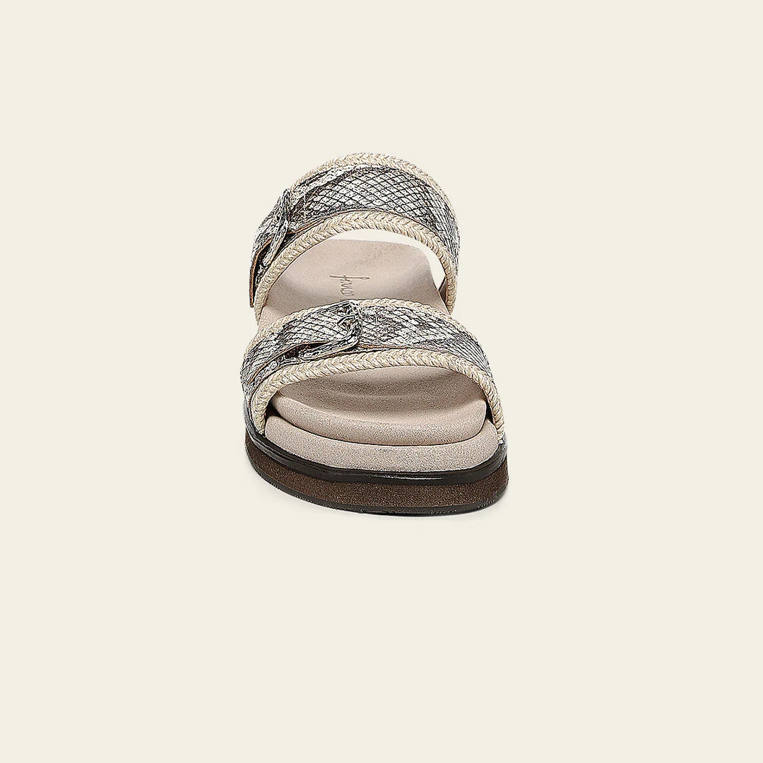 44SPMPM - beige python sandals for women