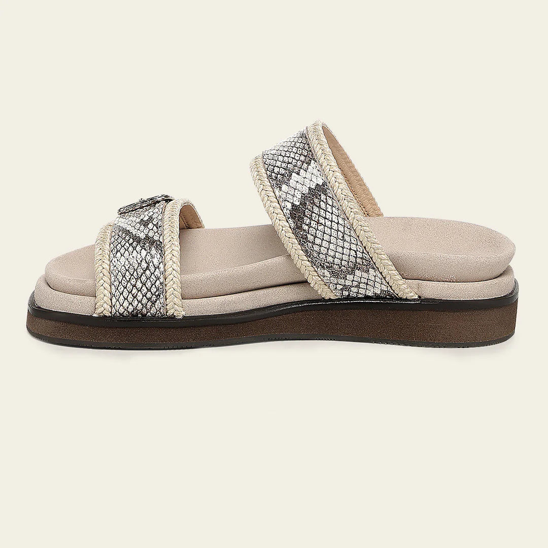 44SPMPM - beige python sandals for women
