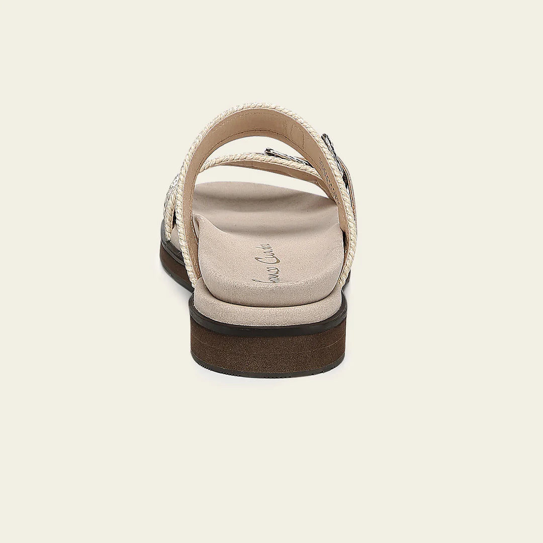 44SPMPM - beige python sandals for women
