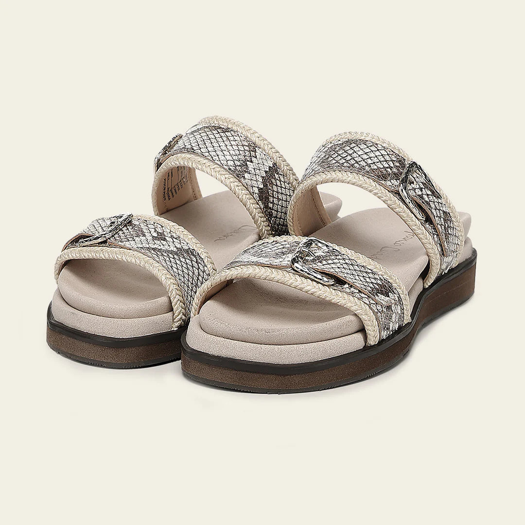 44SPMPM - beige python sandals for women
