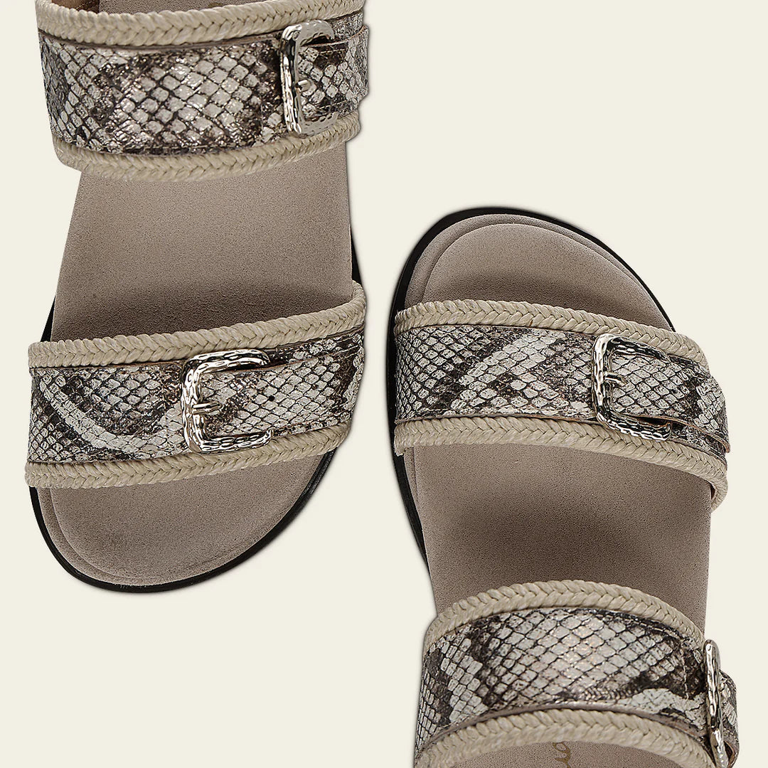 44SPMPM - beige python sandals for women