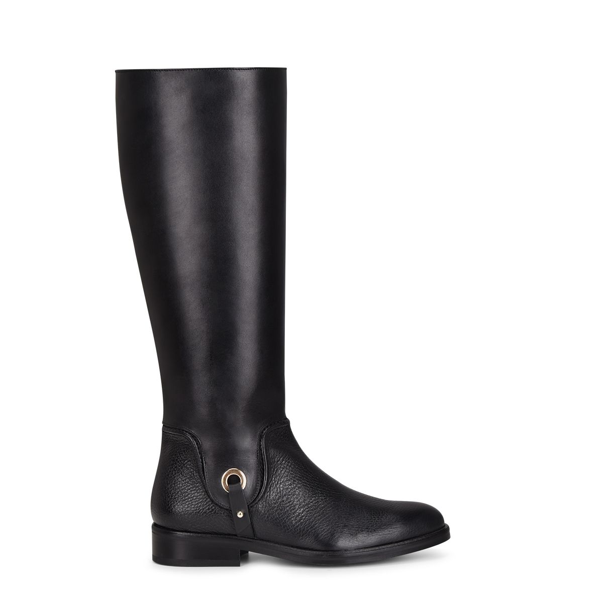 45TVNTS - Franco Cuadra black casual riding deer leather boots for women-Kuet.us