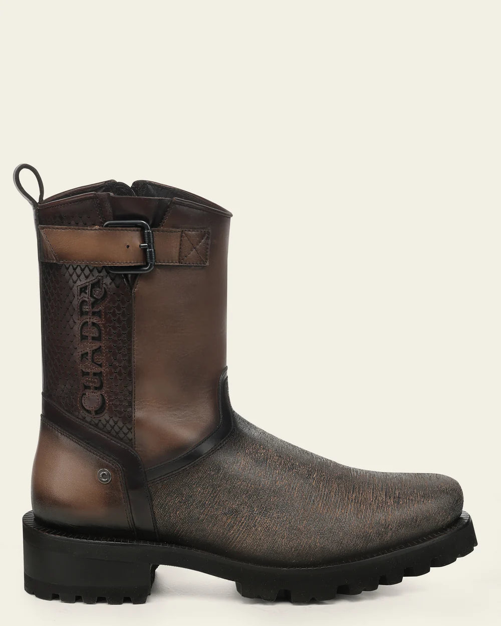 4D33RS - Cuadra gray dress casual leather zip ankle boots for men