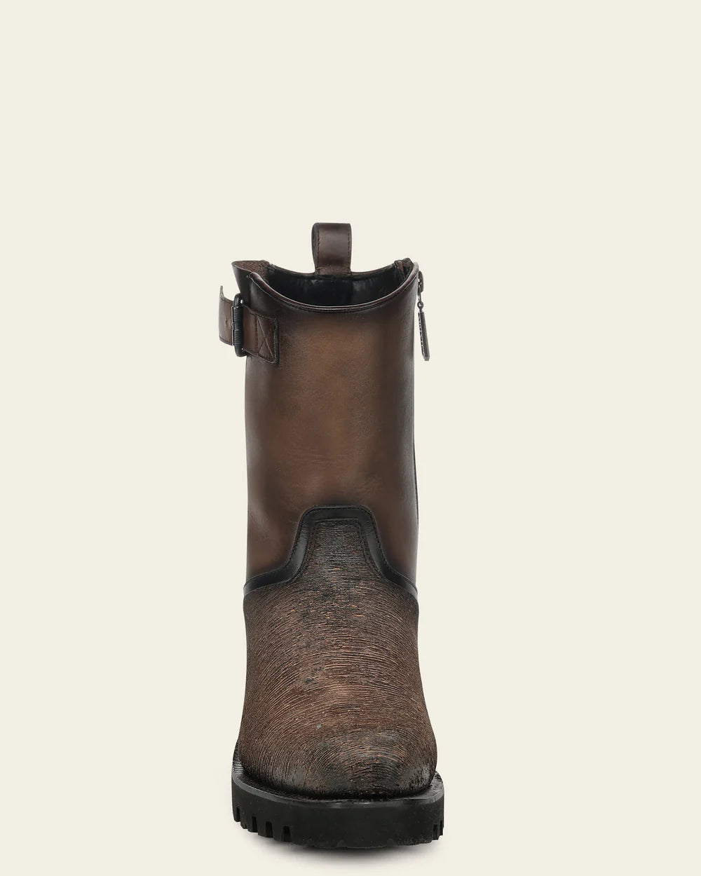 4D33RS - Cuadra gray dress casual leather zip ankle boots for men