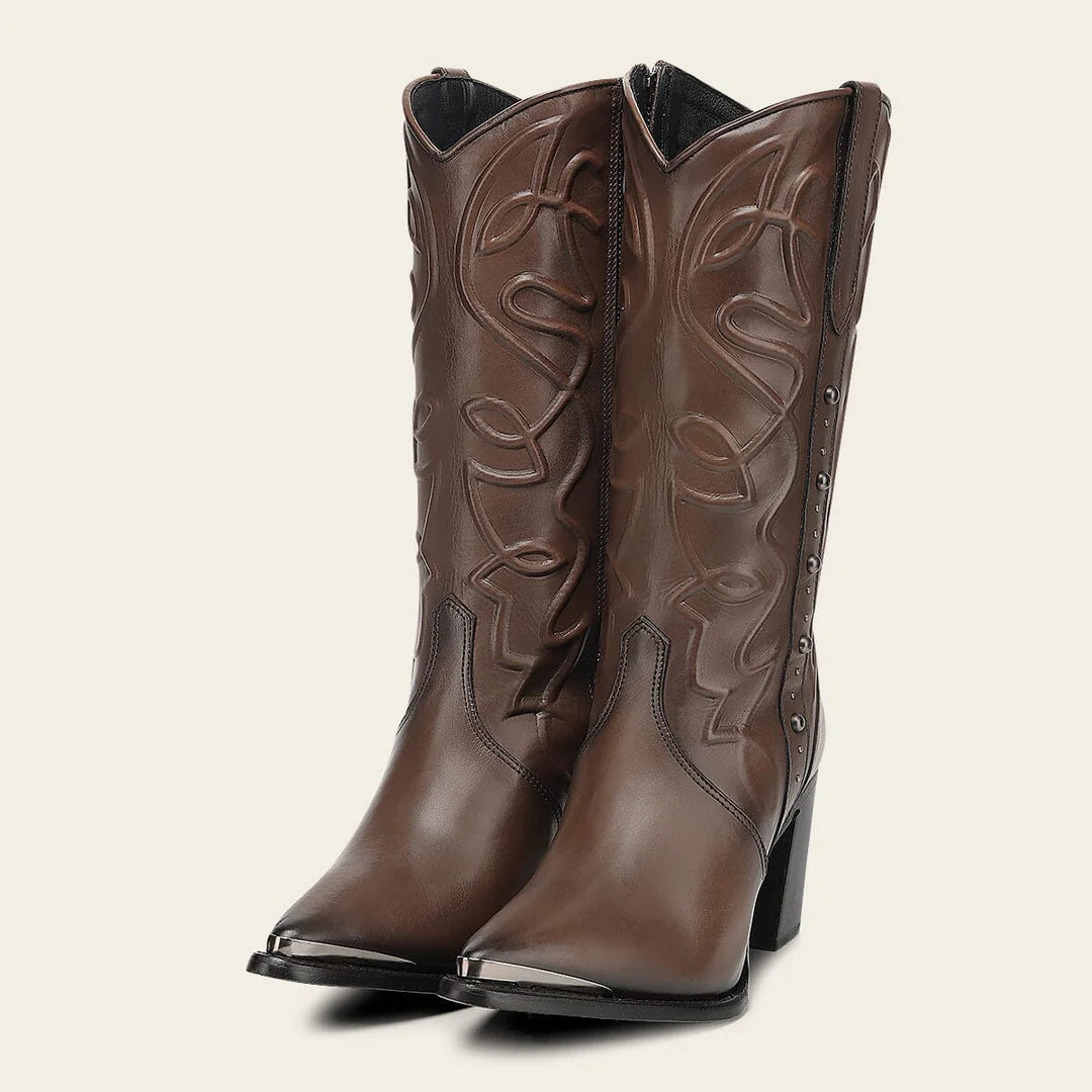 4I19BE - Cuadra honey western cowgirl leather boots for women