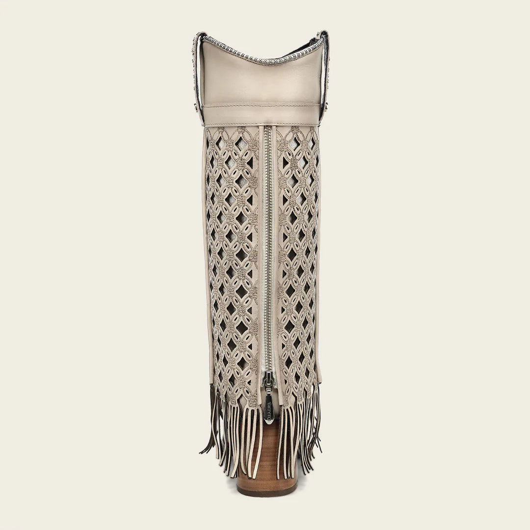 4Q19RS - Cuadra beige western cowgirl boots for women
