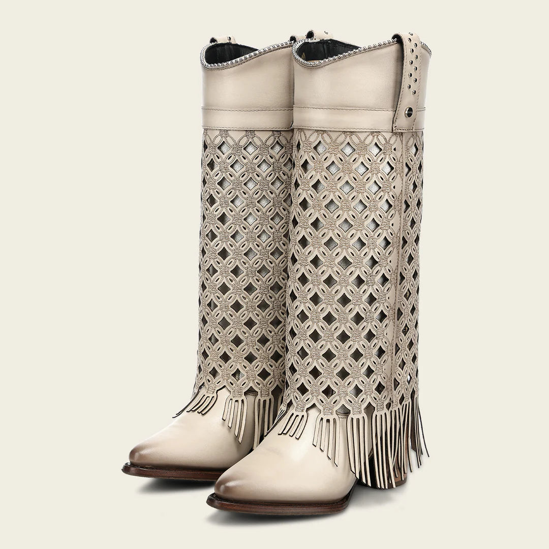 4Q19RS - Cuadra beige western cowgirl boots for women