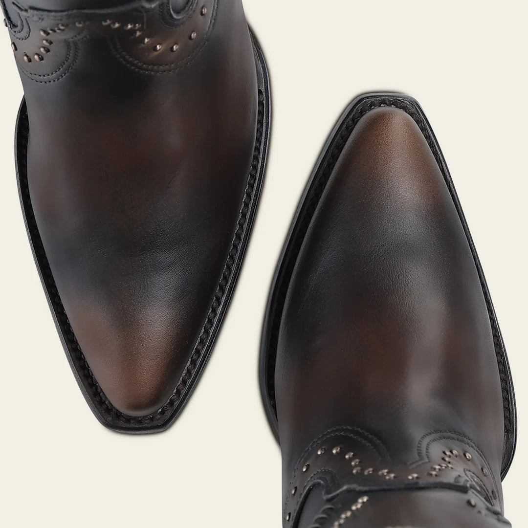 4W21RS - Cuadra chocolate western cowgirl cowhide leather boots for women