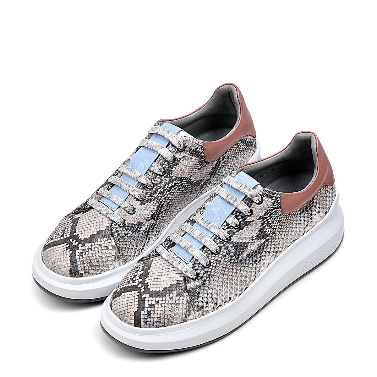 4P4PBKN - Cuadra blue casual fashion python sneakers for women-Kuet.us