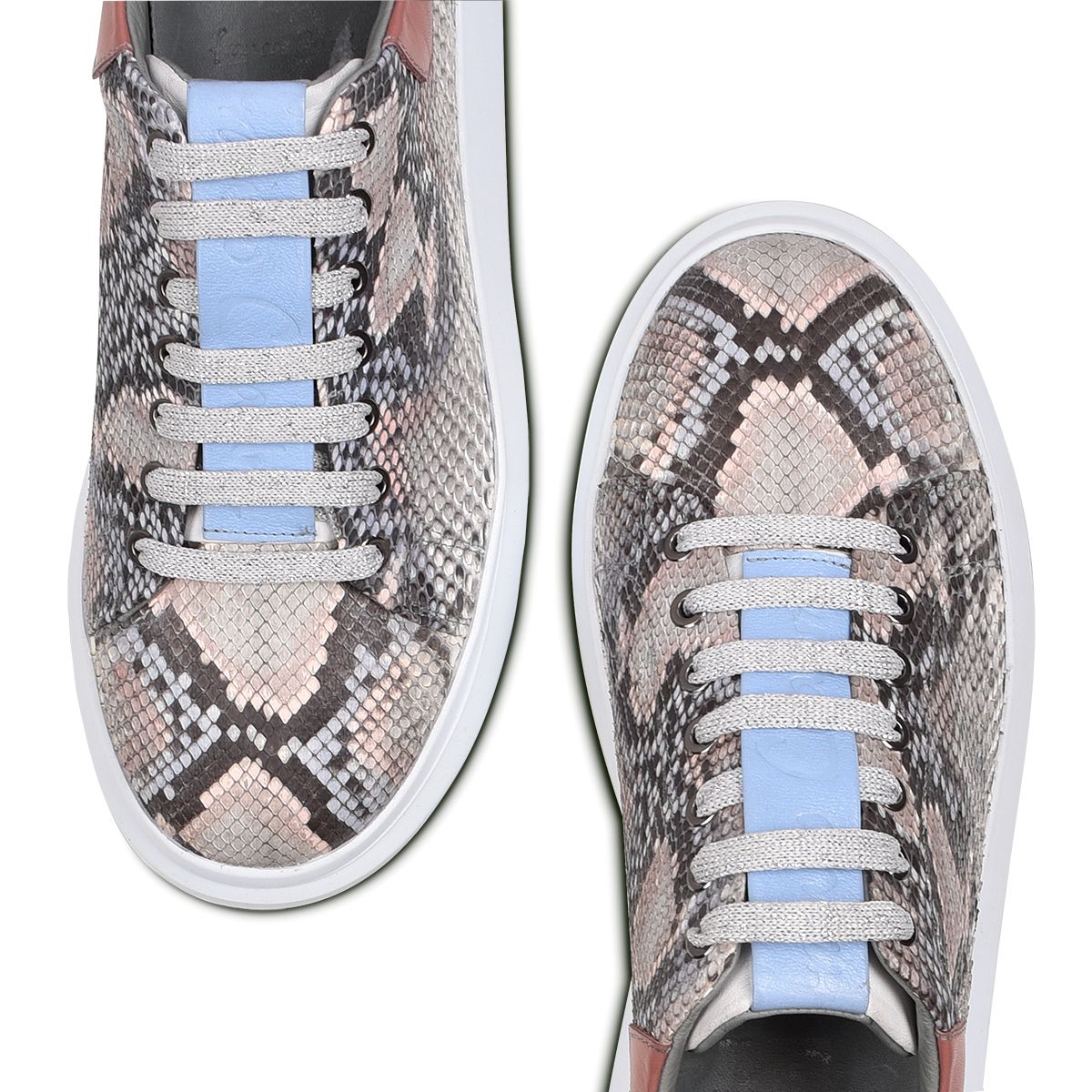 4P4PBKN - Cuadra blue casual fashion python sneakers for women-Kuet.us