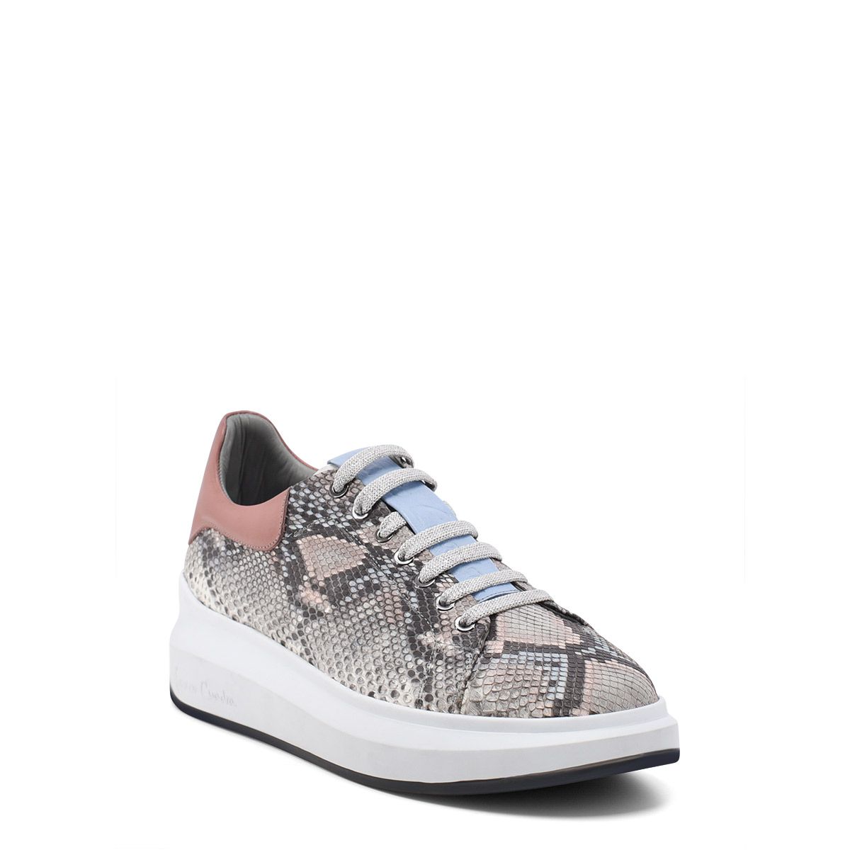 4P4PBKN - Cuadra blue casual fashion python sneakers for women-Kuet.us