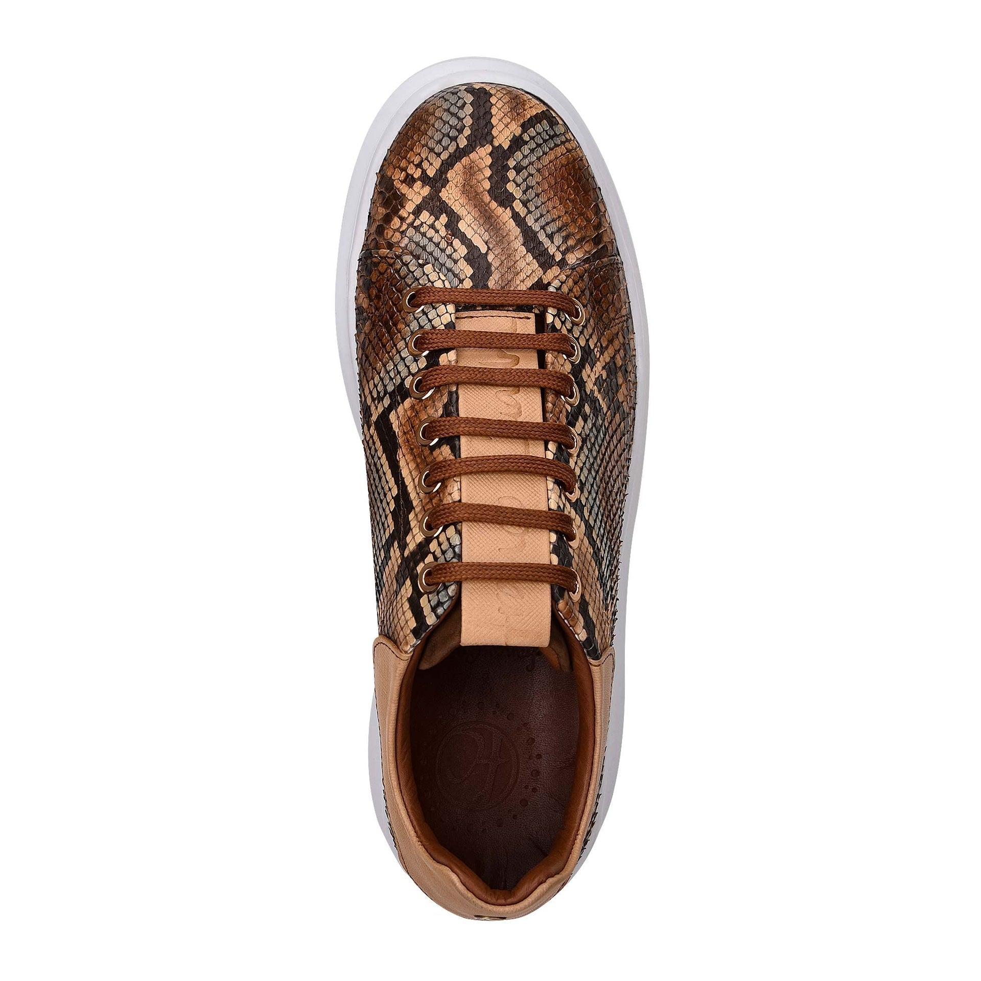 4P4PBVL - Cuadra tobacco casual fashion python sneakers for women-Kuet.us