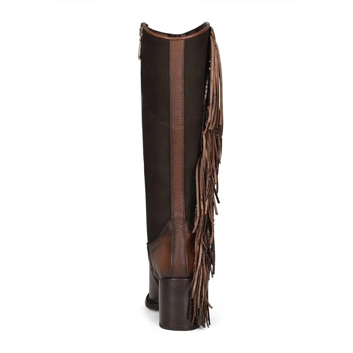 4Q03RS - Cuadra brown western cowgirl cowhide leather strapped boots for women-Kuet.us