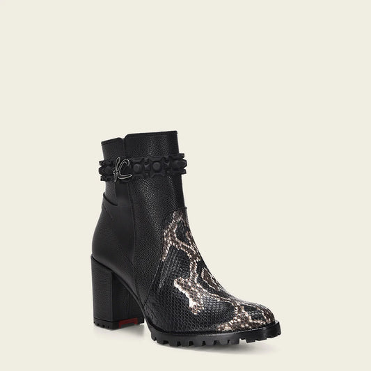 6G0PBRS- Cuadra black cowhide leather ankle boots for women