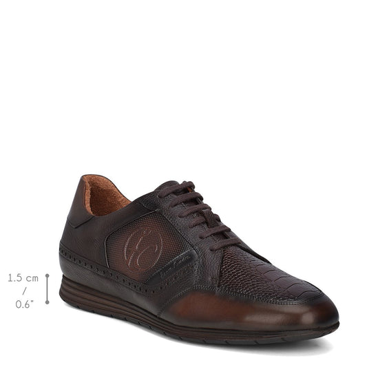 81KPTTS - Cuadra brown casual fashion python quilted sneakers for men-FRANCO CUADRA-Kuet-Cuadra-Boots