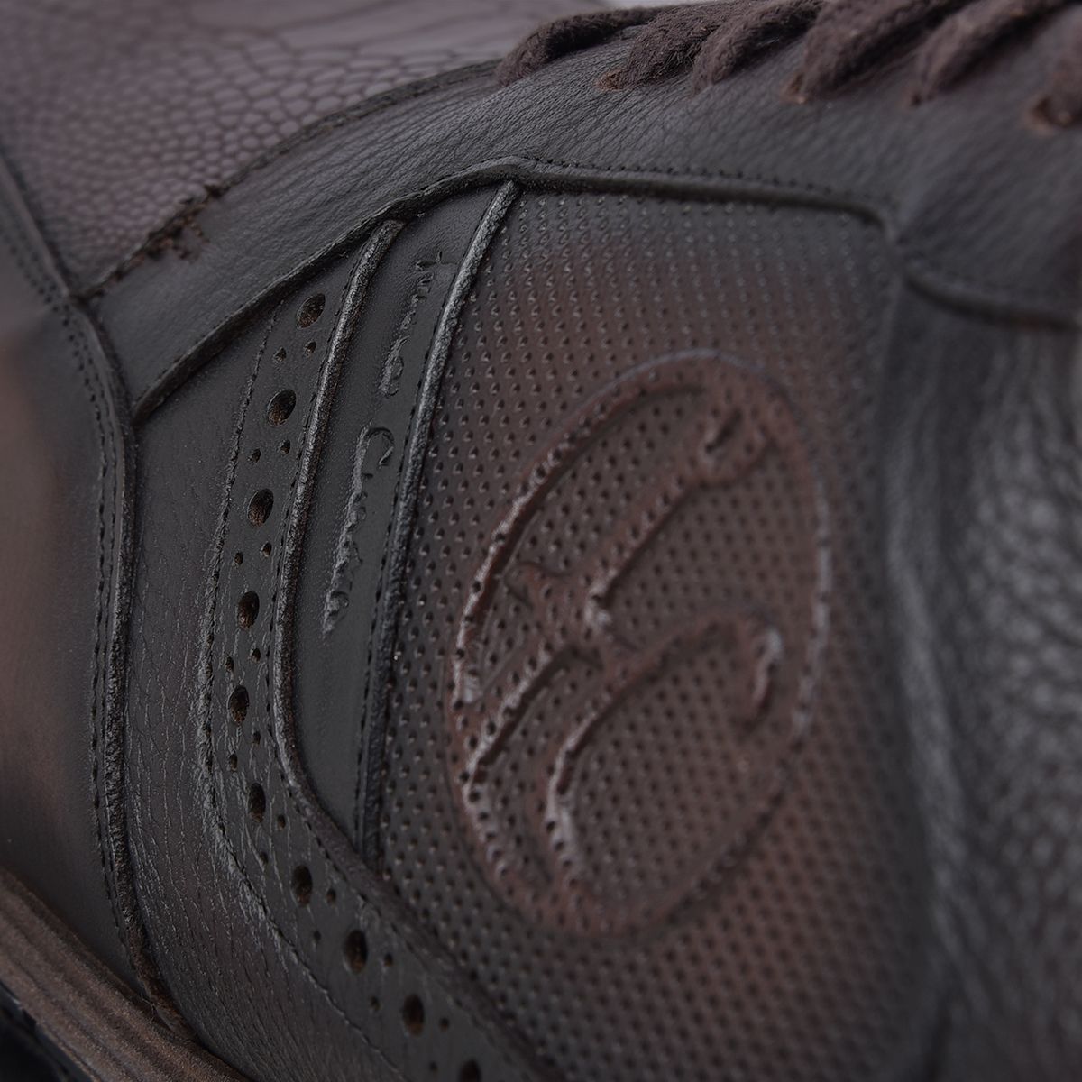 81KPTTS - Cuadra brown casual fashion python quilted sneakers for men-FRANCO CUADRA-Kuet-Cuadra-Boots