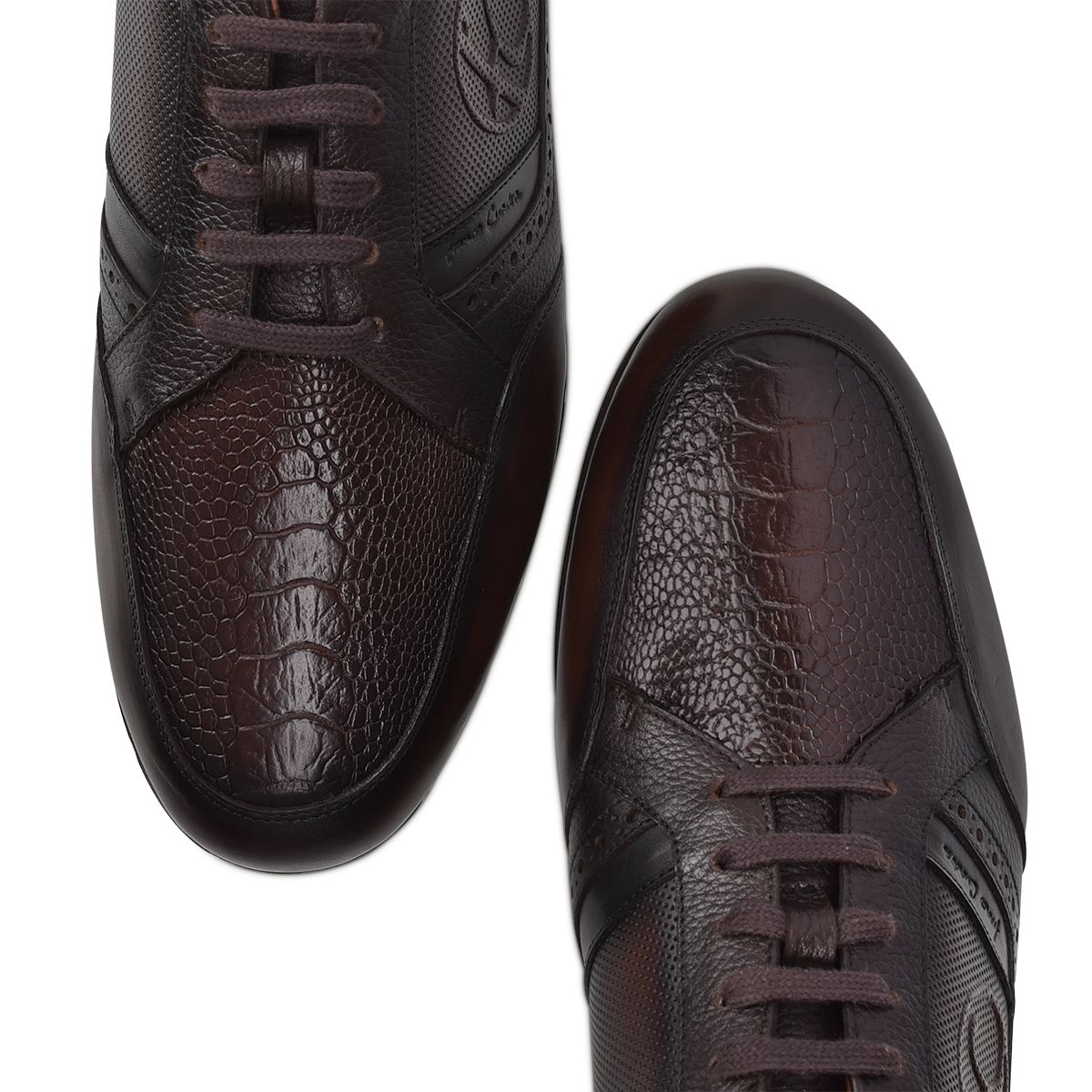 81KPTTS - Cuadra brown casual fashion python quilted sneakers for men-FRANCO CUADRA-Kuet-Cuadra-Boots