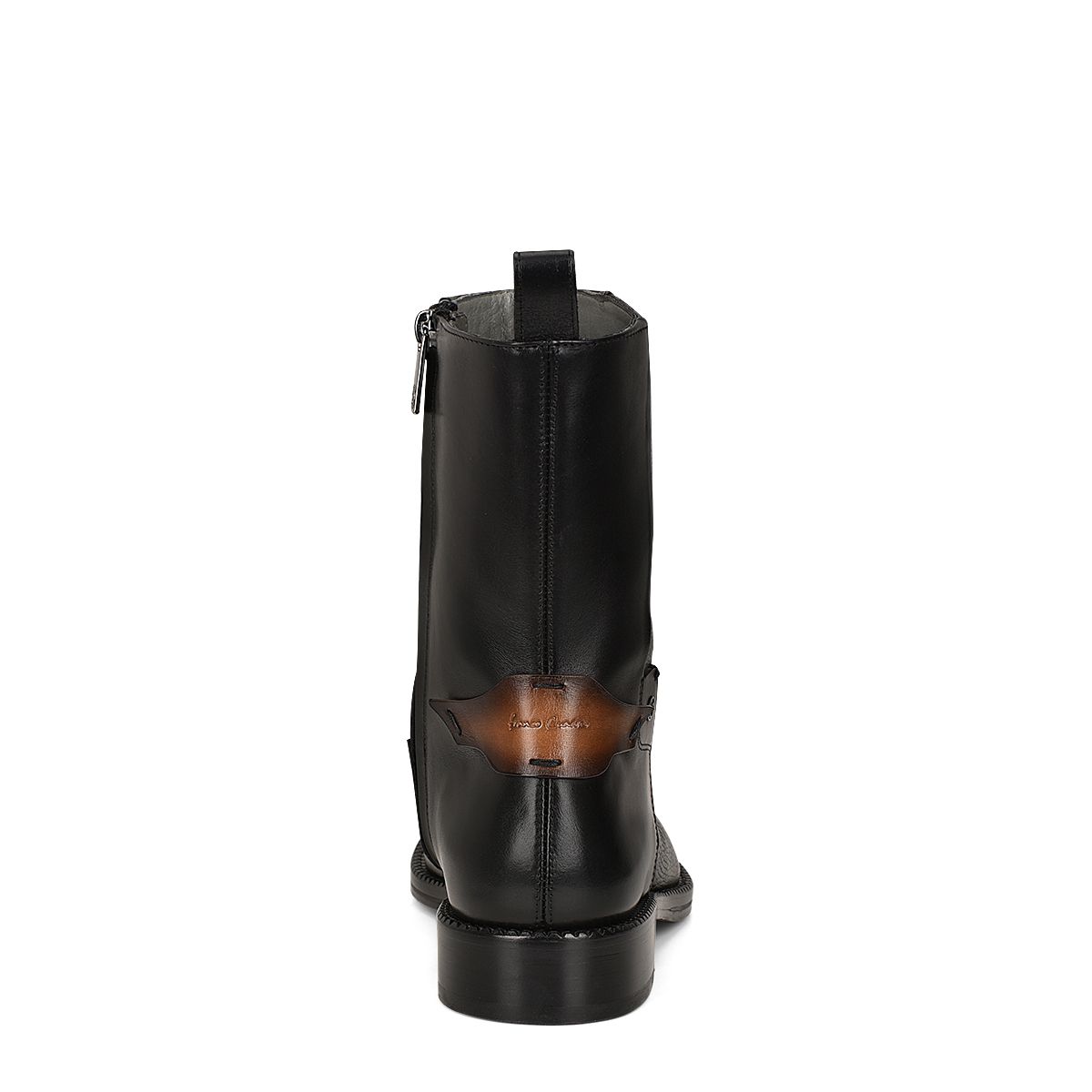 828VNTS - Franco Cuadra black dress casual leather zip ankle boots for men-Kuet.us