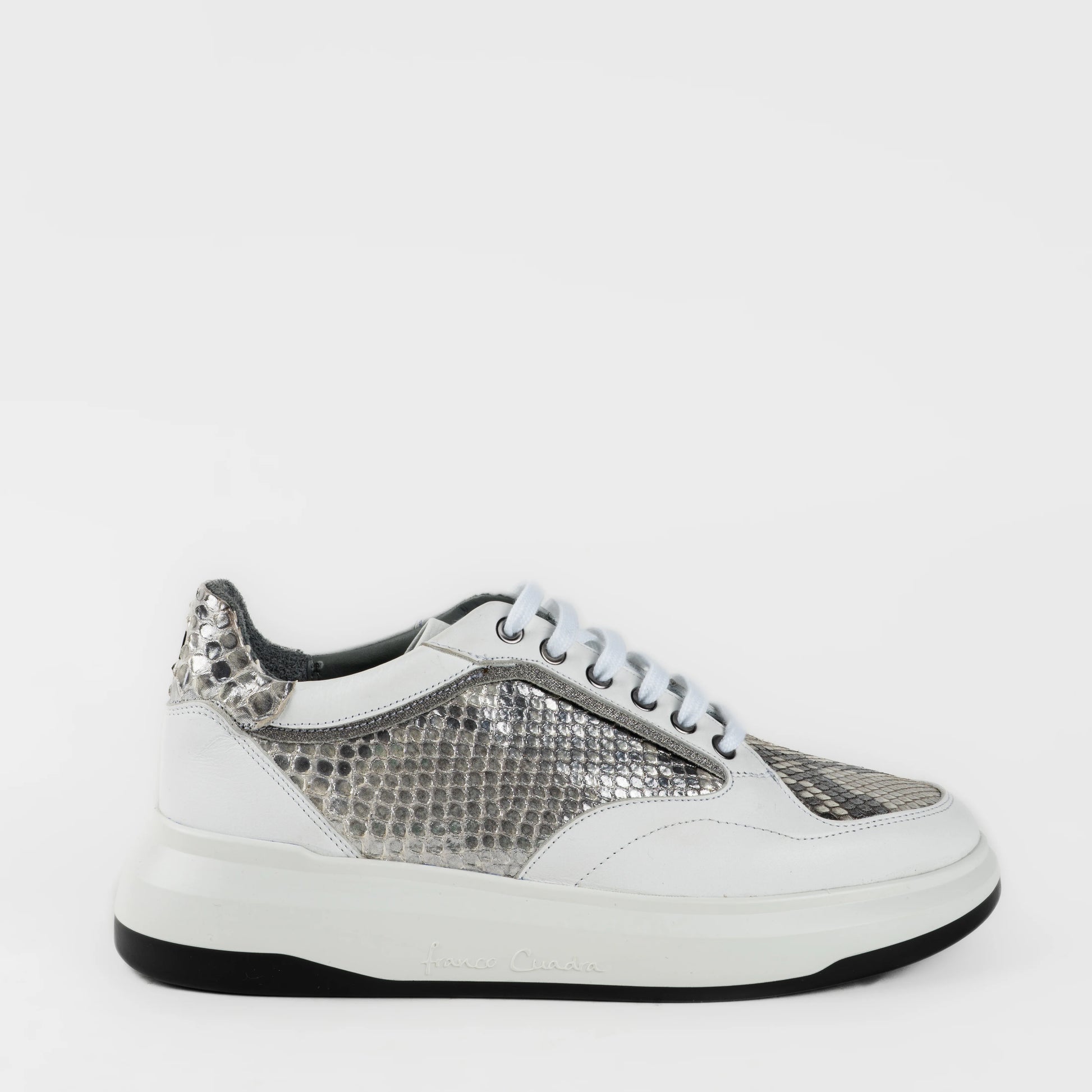 8P2PBPN - Cuadra silver python sneakers for women