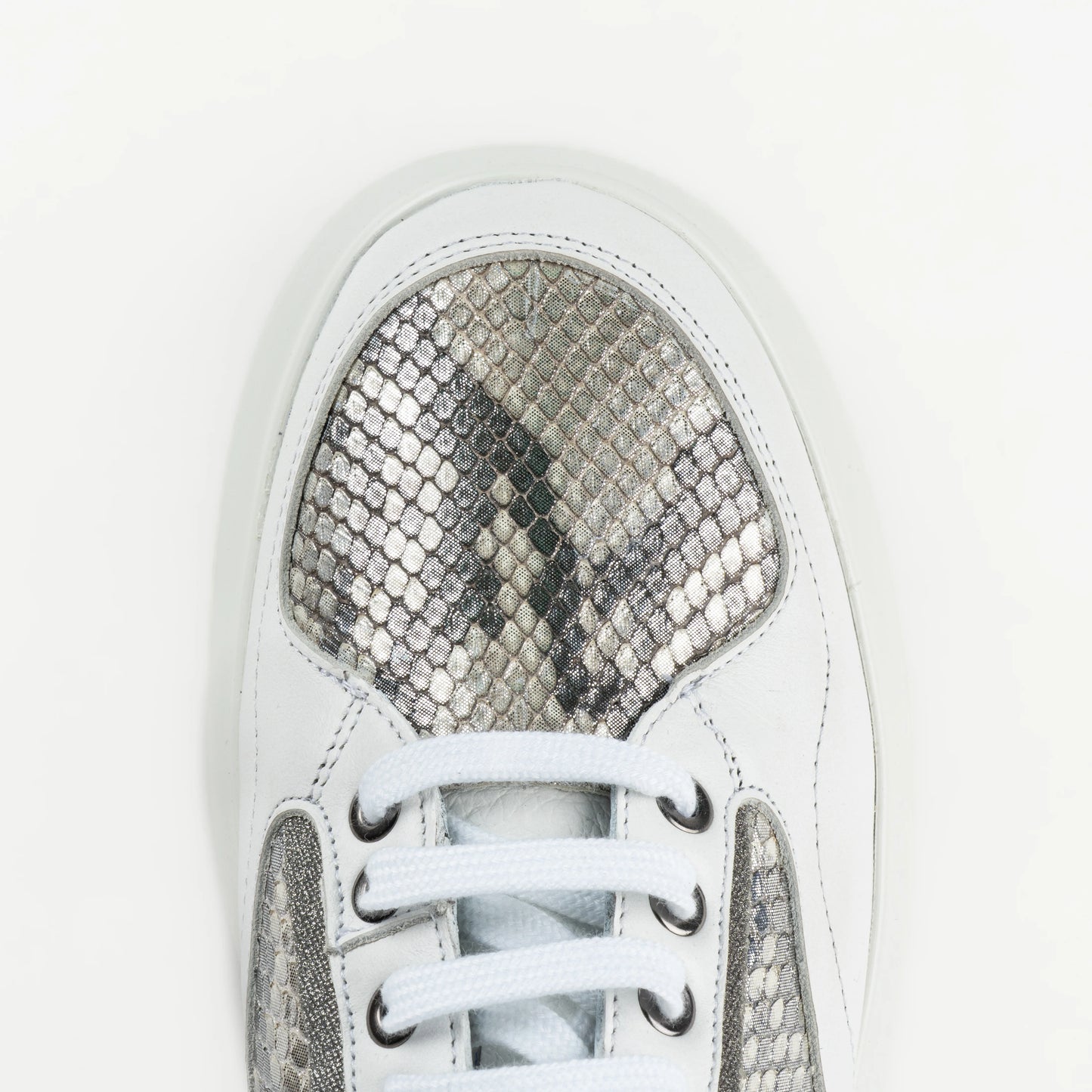 8P2PBPN - Cuadra silver python sneakers for women