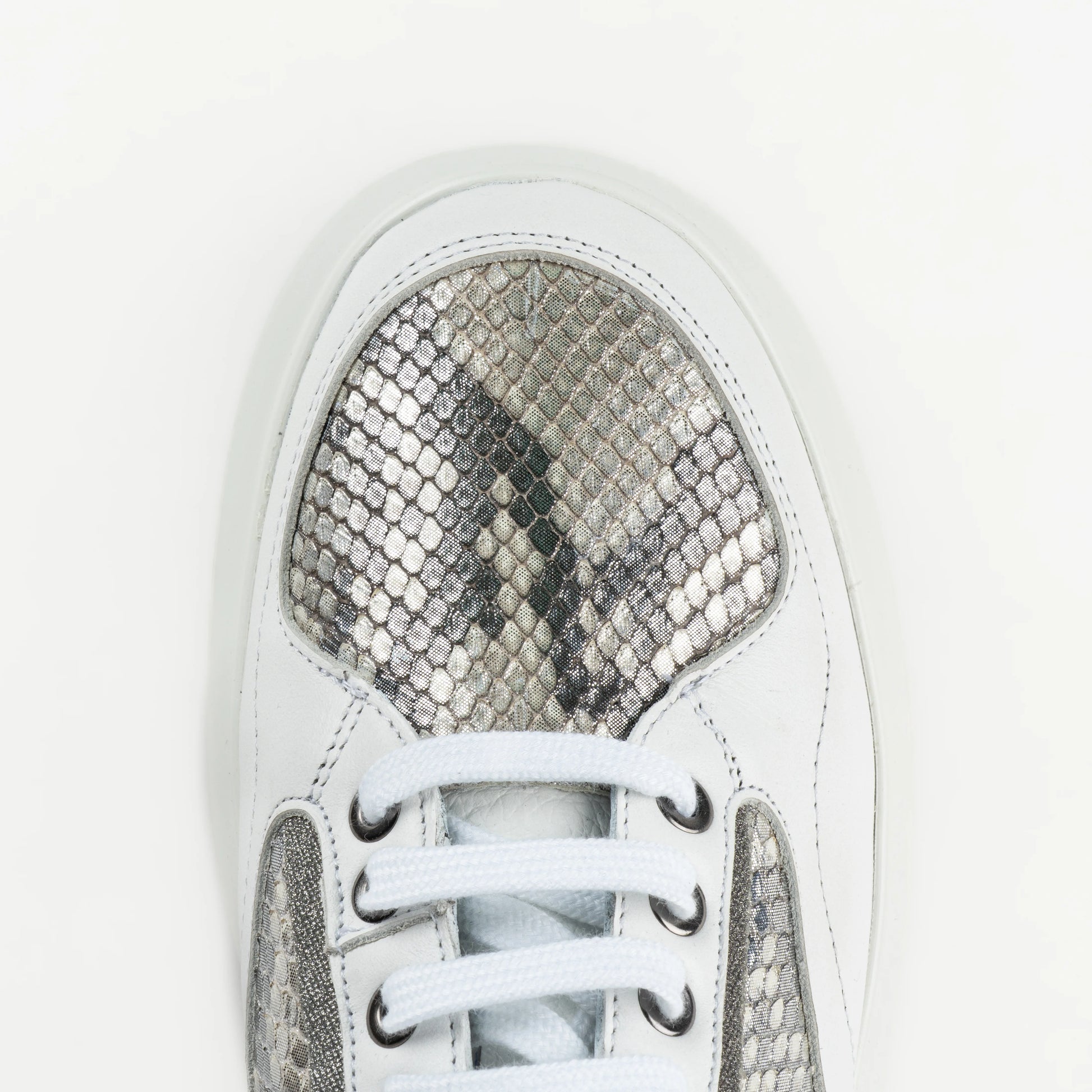 8P2PBPN - Cuadra silver python sneakers for women