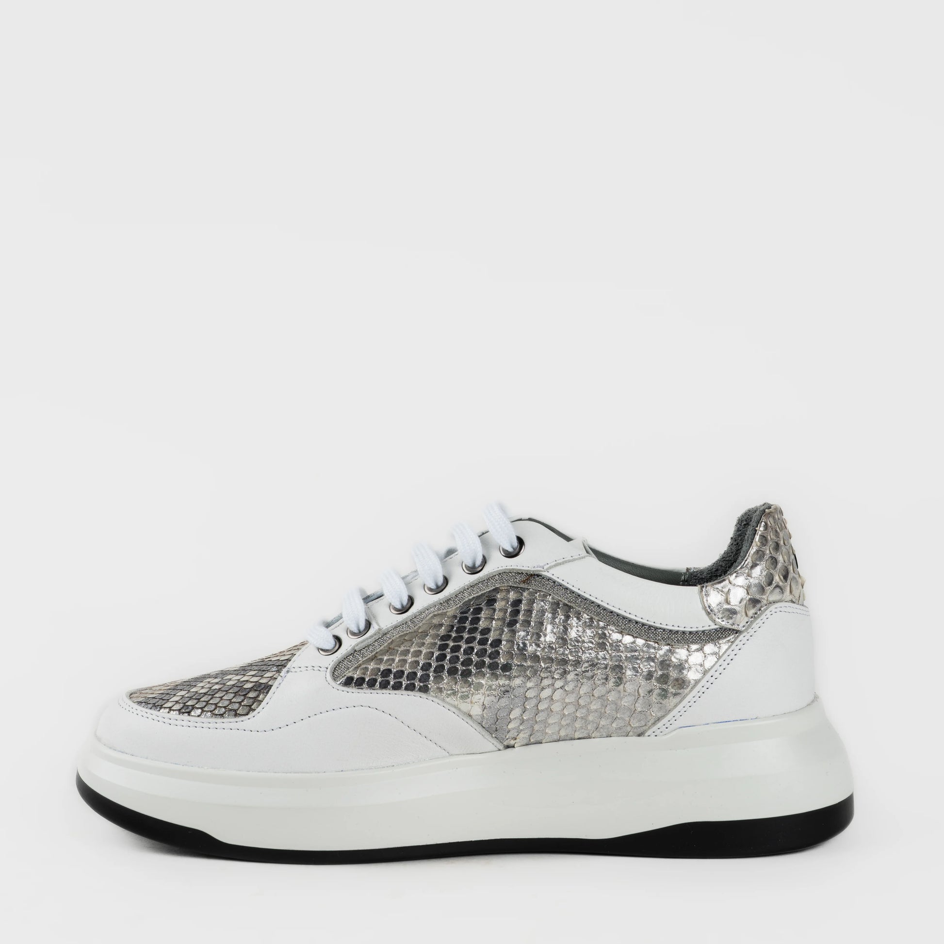 8P2PBPN - Cuadra silver python sneakers for women