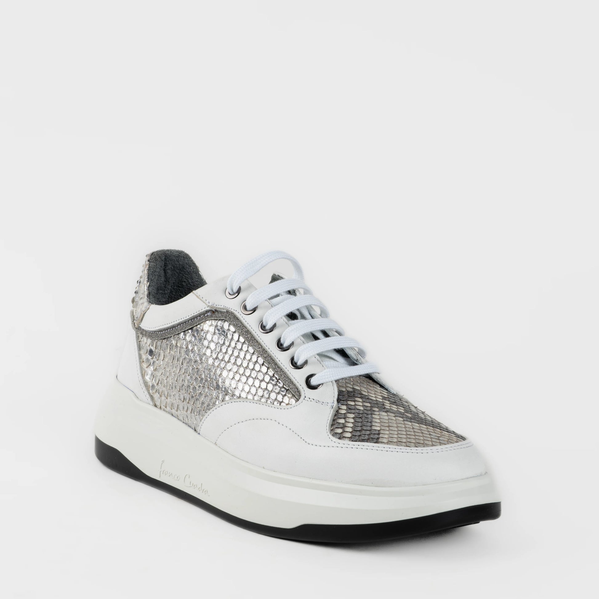 8P2PBPN - Cuadra silver python sneakers for women