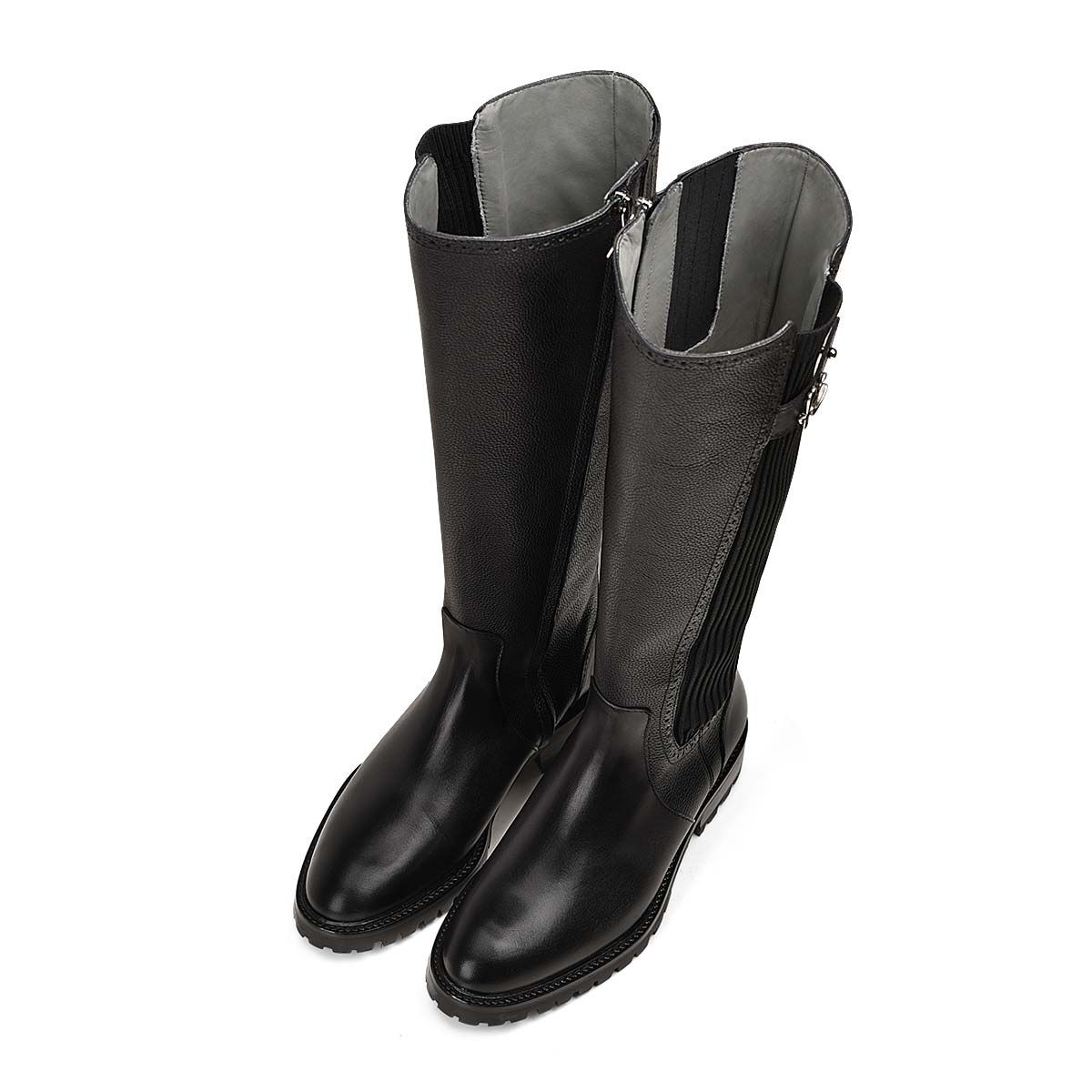 94TTSRS - Franco Cuadra black casual Chelsea riding boots for women-Kuet.us