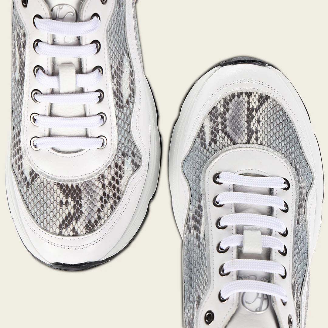 A09PBPN - white python sneakers for women