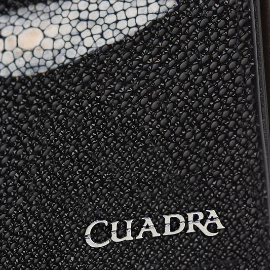 BC014MA - Cuadra Black Classic Stingray Exotic Wallet for Men