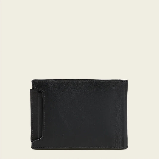 BC024MO - Cuadra black classic moreleti exotic bifold wallet for men