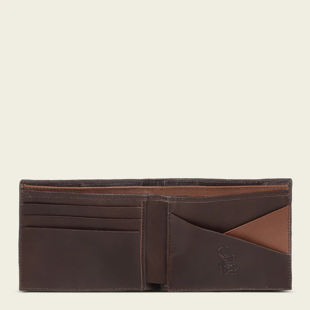 BC027AL - Cuadra Chocolate Casual Fashion Alligator Bi Fold Wallet for Men