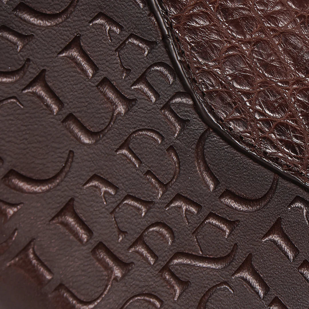 BC027AL - Cuadra Chocolate Casual Fashion Alligator Bi Fold Wallet for Men