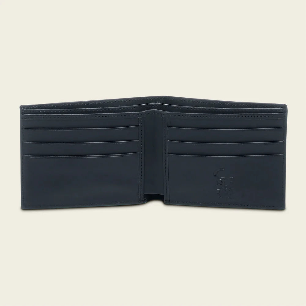 BC030AL - Cuadra blue alligator leather bi fold wallet for men