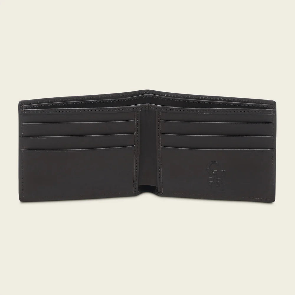 BC030KA - Cuadra brown carunga skin bi fold wallet for men