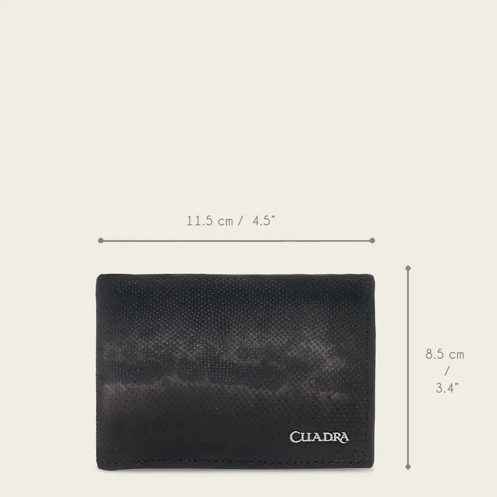 BC030KA - Cuadra brown carunga skin bi fold wallet for men