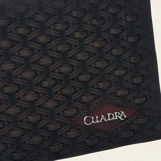 BC031RS - Cuadra honey cowhide leather bi fold wallet for men