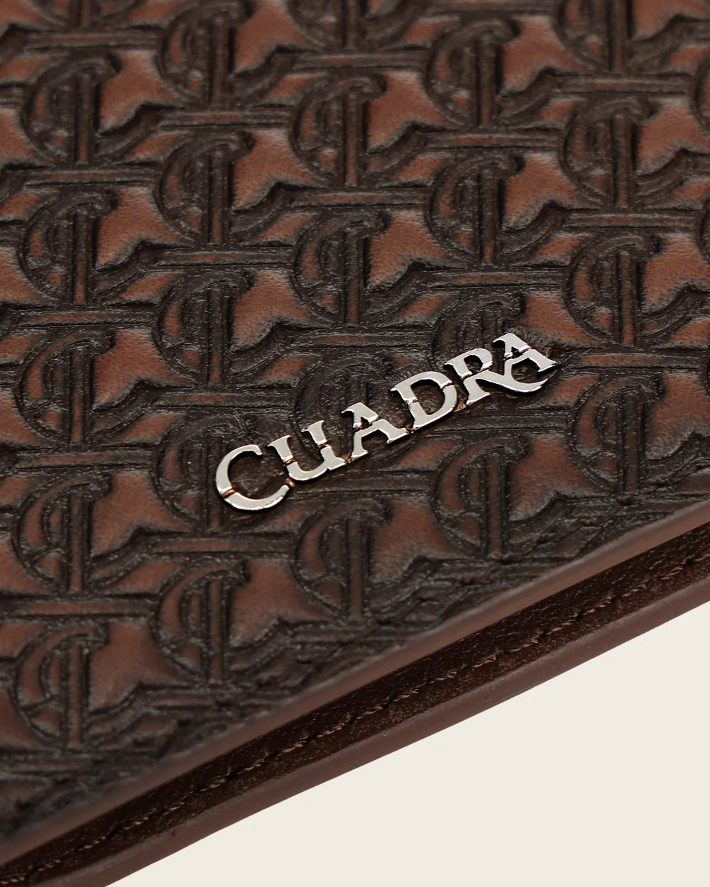 BC059RS - Cuadra Honey Monogram Leather Bi-Fold Wallet & Card Case Set for Men