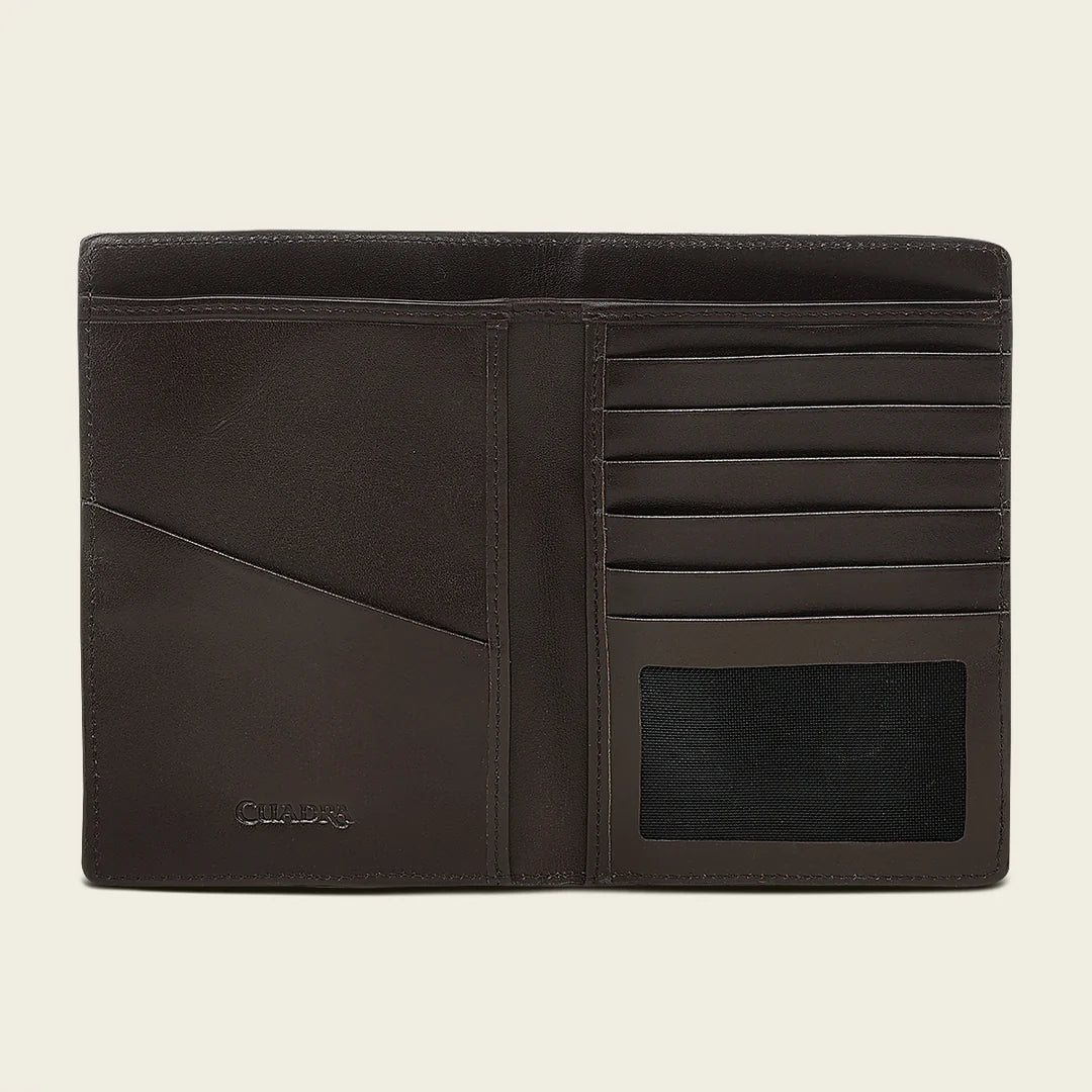 BC061AL - Cuadra brown alligator leather passport holder