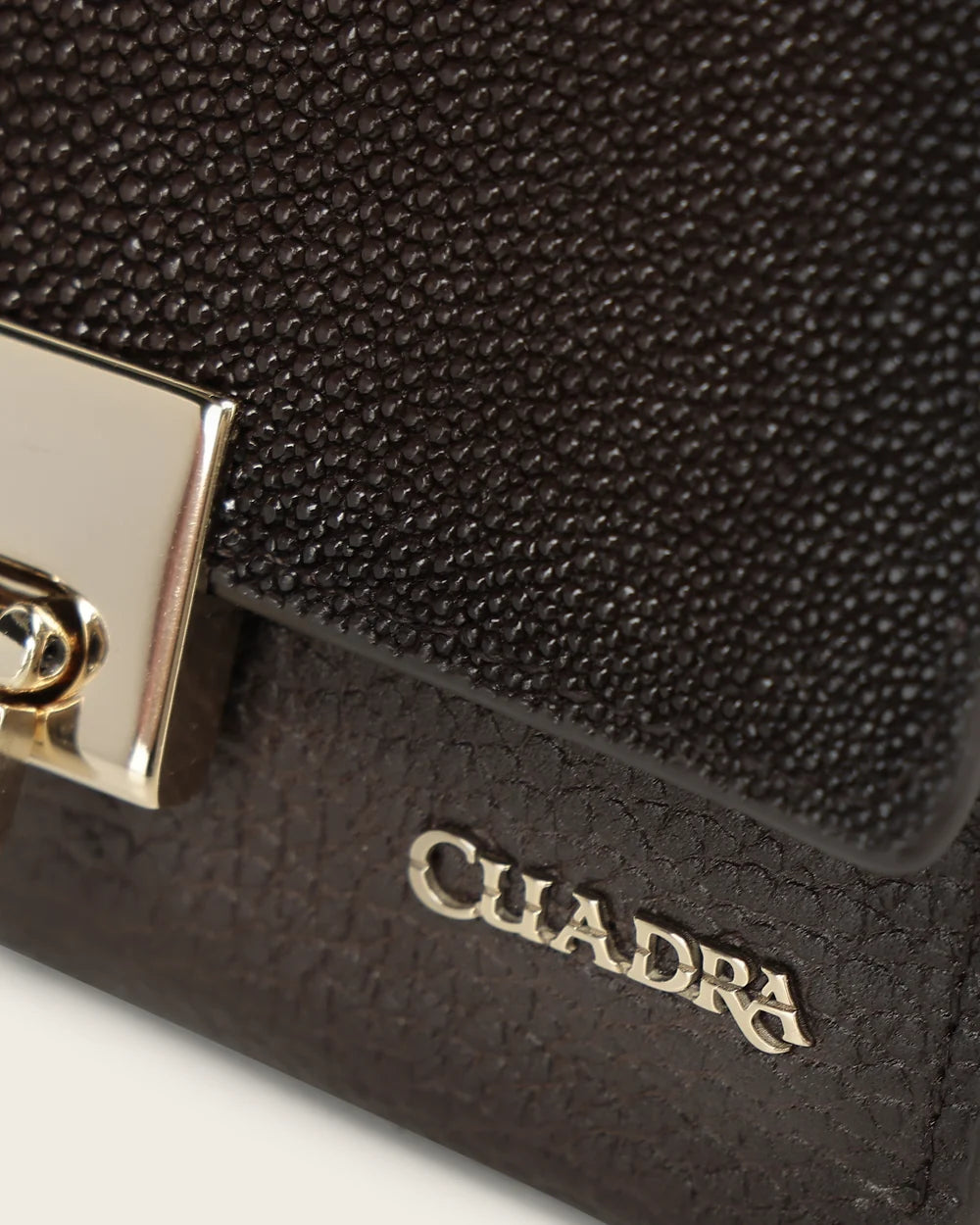 BD197MA - Cuadra Brown Fashion Tri-fold Stingray Leather Wallet for Women