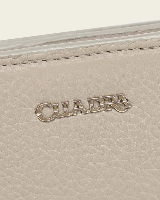BD232RS - Cuadra beige fashion cowhide leather wallet for woman