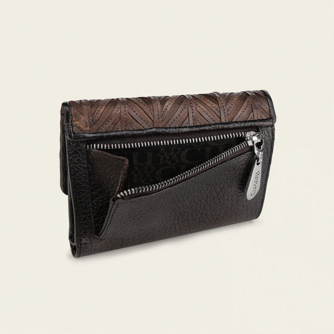 BD253RS - Cuadra natural casual fashion trifold wallet for woman
