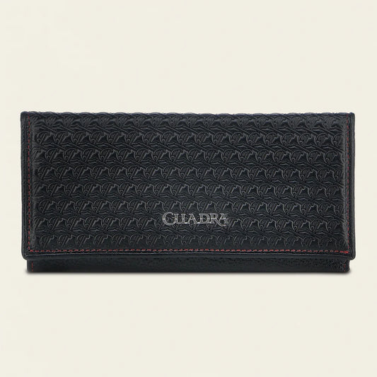BD255RS- Cuadra black casual fashion bifold wallet clutch for woman