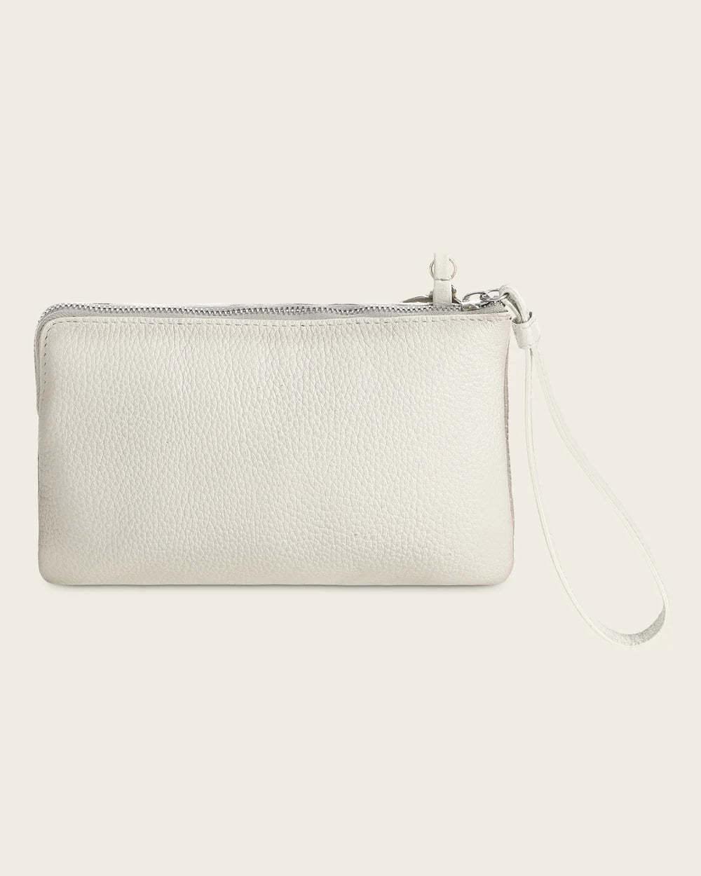 BD271CO - Cuadra white lambskin Swarovski crystal wristlet wallet for women