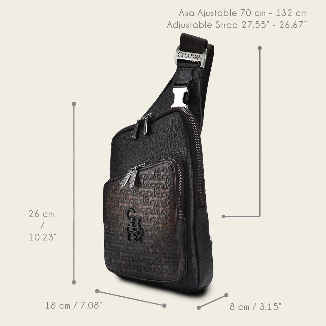 BOC21RS - Cuadra Chocolate Casual Fashion Cowhide Crossbody Messenger