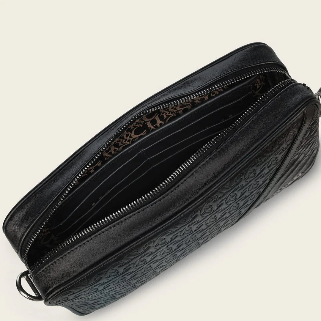 BOC24FY - Cuadra Blue Casual Fashion Caiman Crossbody Messenger Bag
