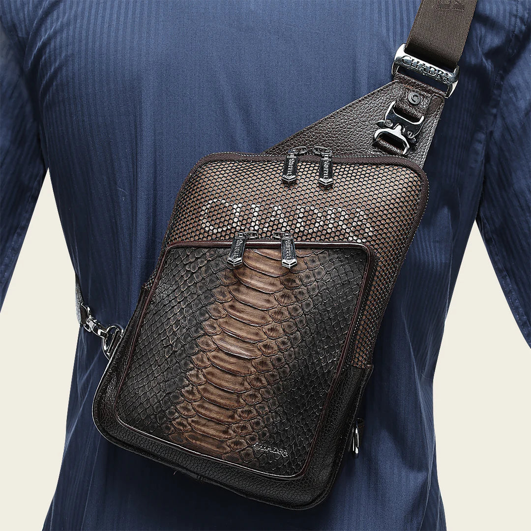 BOC32PH - Cuadra brown casual fashion python bag for men / women